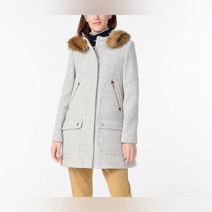 J. Crew Chateau Italian Stadium Cloth Wool Coat

Size 4 Tall